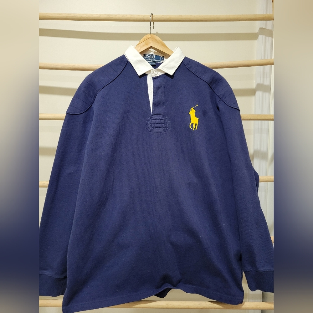 VTG Polo Ralph Lauren Rugby Long Sleeve Shirt Size M